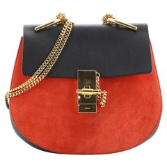  Chloe Drew Crossbody Bag Leather and Suede Small