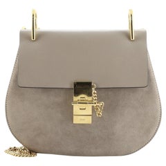 Chloe Drew Crossbody Bag Leather and Suede Small