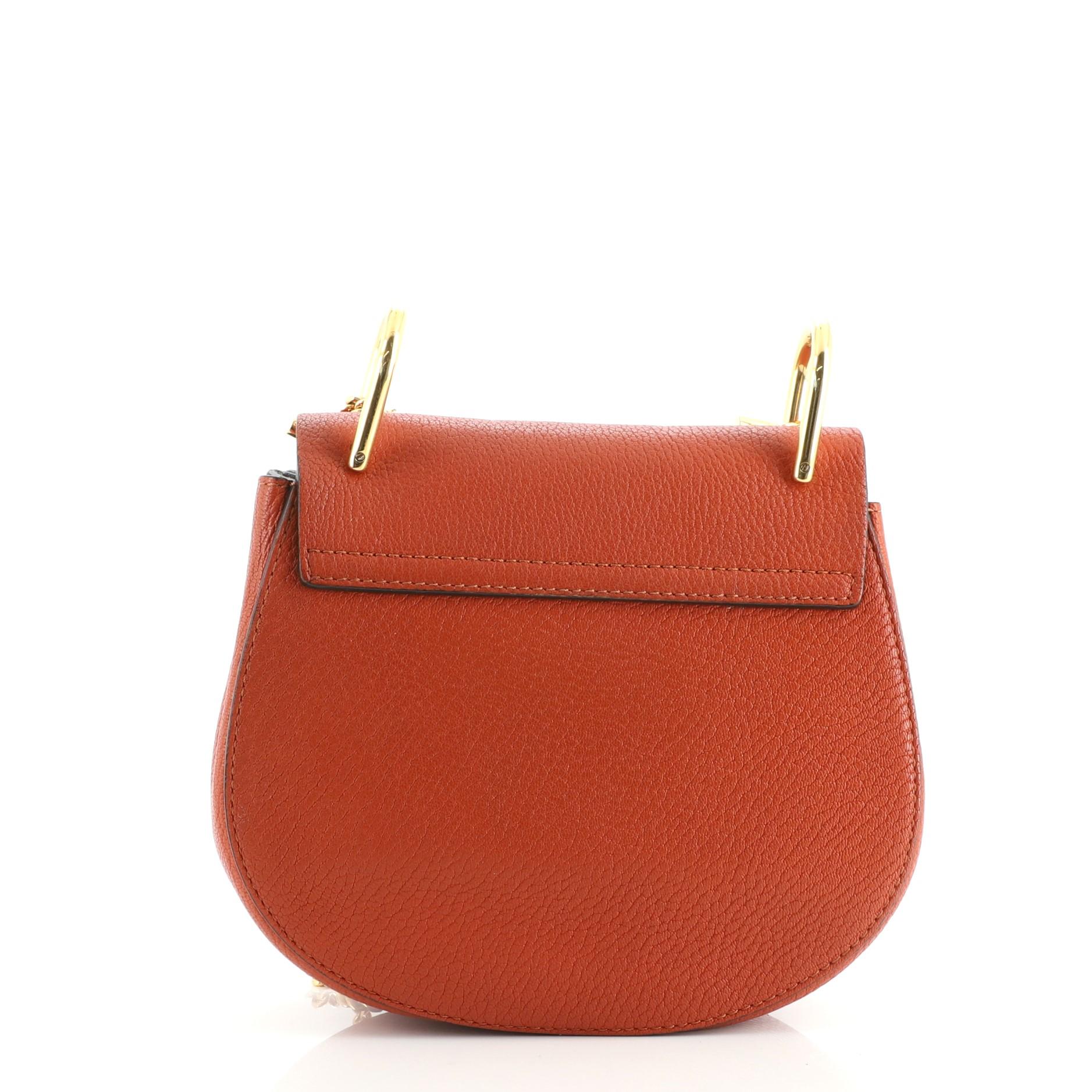 Chloe Drew Crossbody Bag Leather Mini In Good Condition In NY, NY