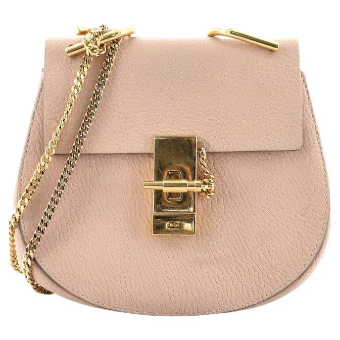 Chloe Beige Leather and Suede Pixie Round Crossbody Bag at 1stDibs