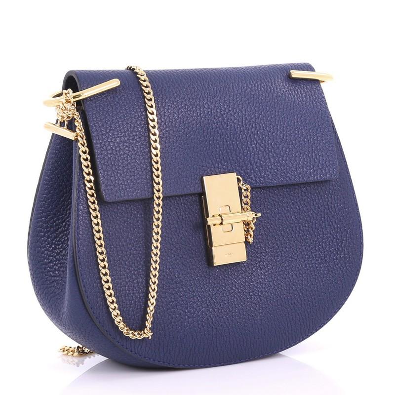 Purple Chloe Drew Crossbody Bag Leather Small