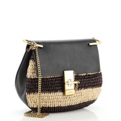 Chloe Drew Crossbody Bag Raffia Small