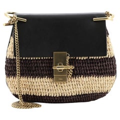 Chloe Drew Crossbody Bag Raffia Small