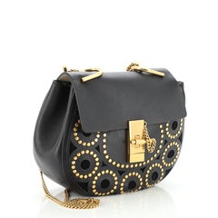 Chloe Drew Crossbody Bag Studded Laser Cut Leather Small