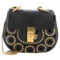 Chloe Drew Crossbody Bag Studded Laser Cut Leather Small