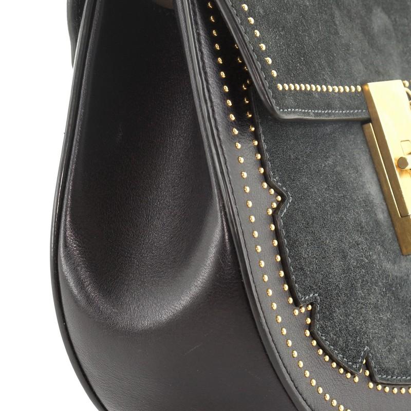 Chloe Drew Crossbody Tasche Nietenleder und Wildleder klein im Zustand „Gut“ in NY, NY