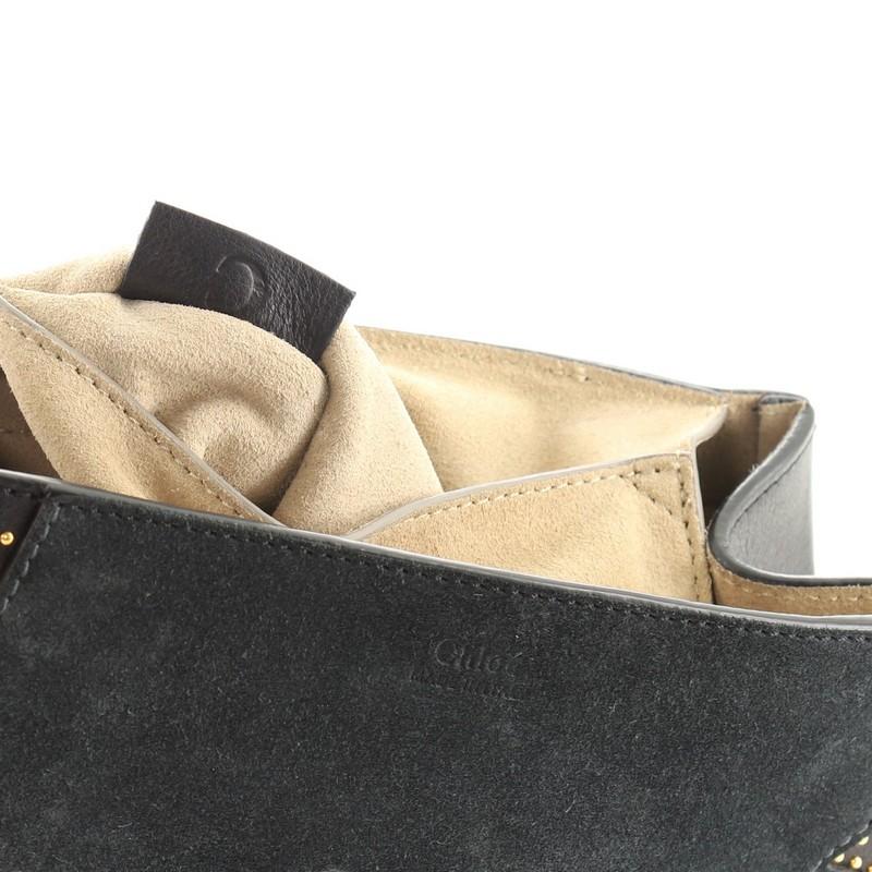 Chloe Drew Crossbody Tasche Nietenleder und Wildleder klein für Damen oder Herren