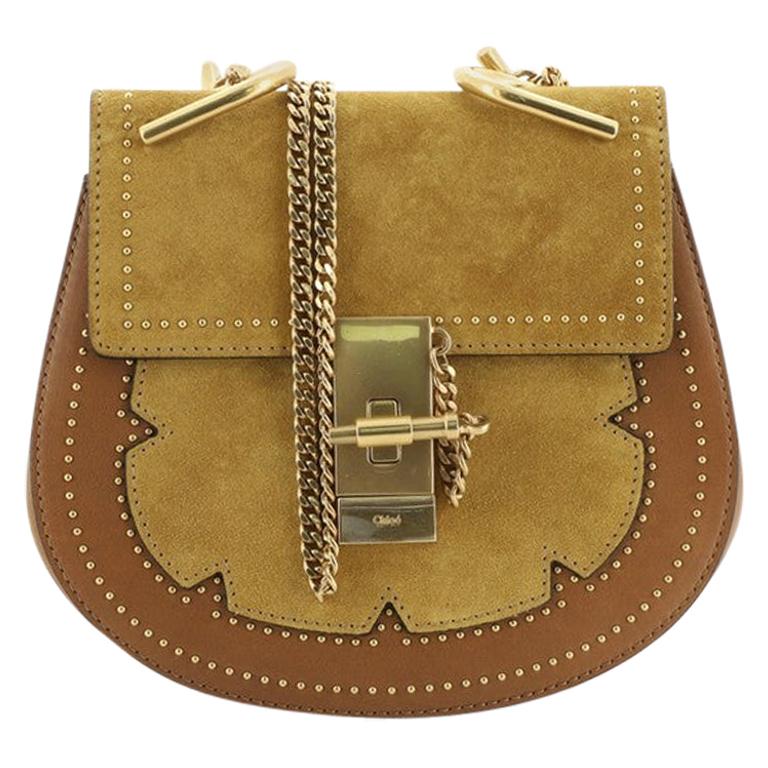 Chloe Drew Crossbody Bag Chain Embellished Leather Mini at 1stDibs