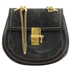 Chloe Drew Crossbody Tasche Nietenleder und Wildleder klein