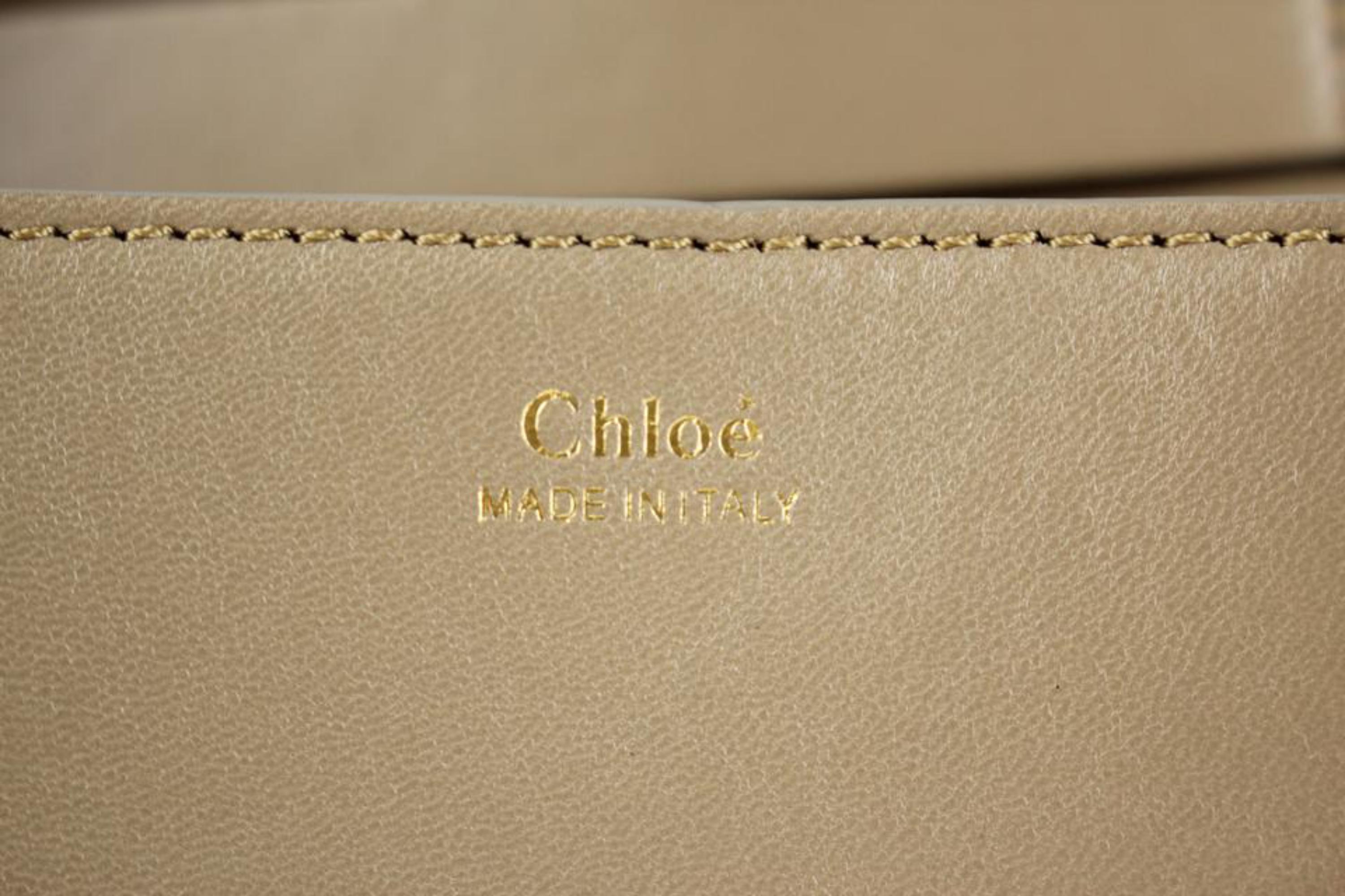 Chloé Drew Mini and Ostrich 825mt11 Beige Leather Cross Body Bag For Sale 8
