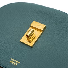 Chloe Drew Shoulder Bag Leather Medium Aquamarine