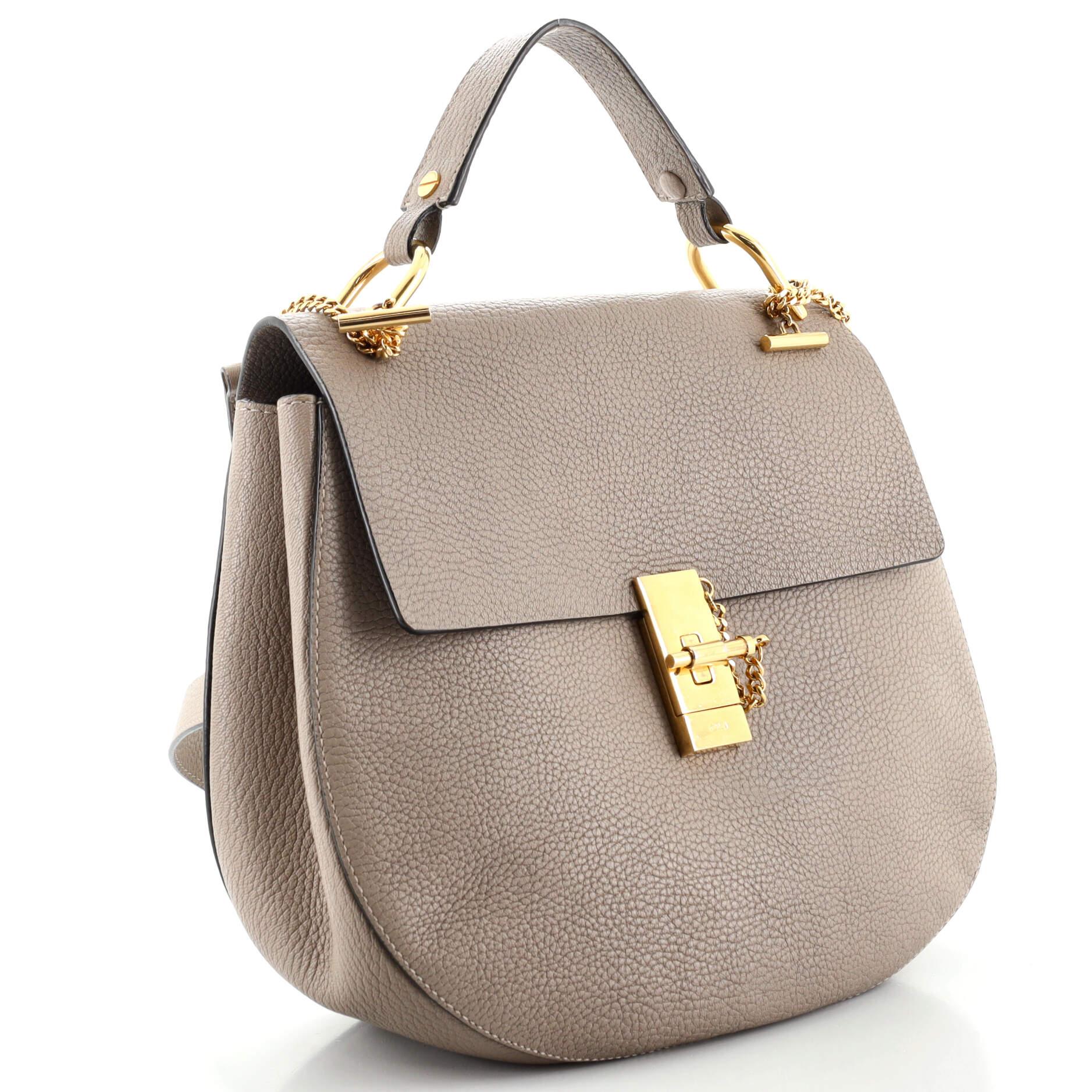 Chloe Drew Umhängetasche aus Leder Medium (Braun)