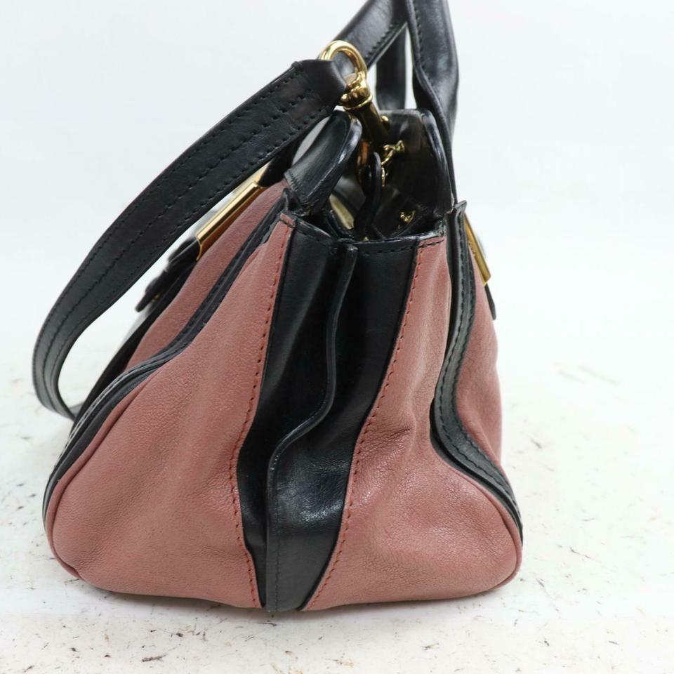 Chloé Duffle 871246bicolor Boston with Strap 87 Pink Leather Shoulder Bag 6