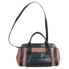 Vintage Chloé Duffle 871246bicolor Boston with Strap 87 Pink Leather Shoulder Bag
