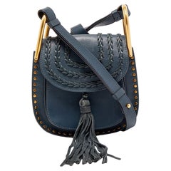 Borsa a tracolla Chloe Mini Hudson in pelle blu scuro