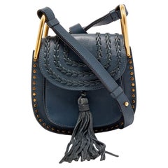 Sac à bandoulière Chloe Dusky Blue Mini Hudson en cuir