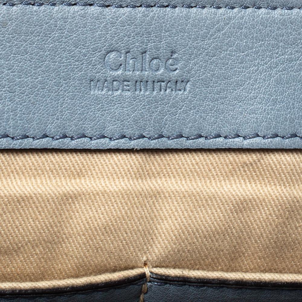 Chloe Dusty Blue Leather Small Faye Day Shoulder Bag 2