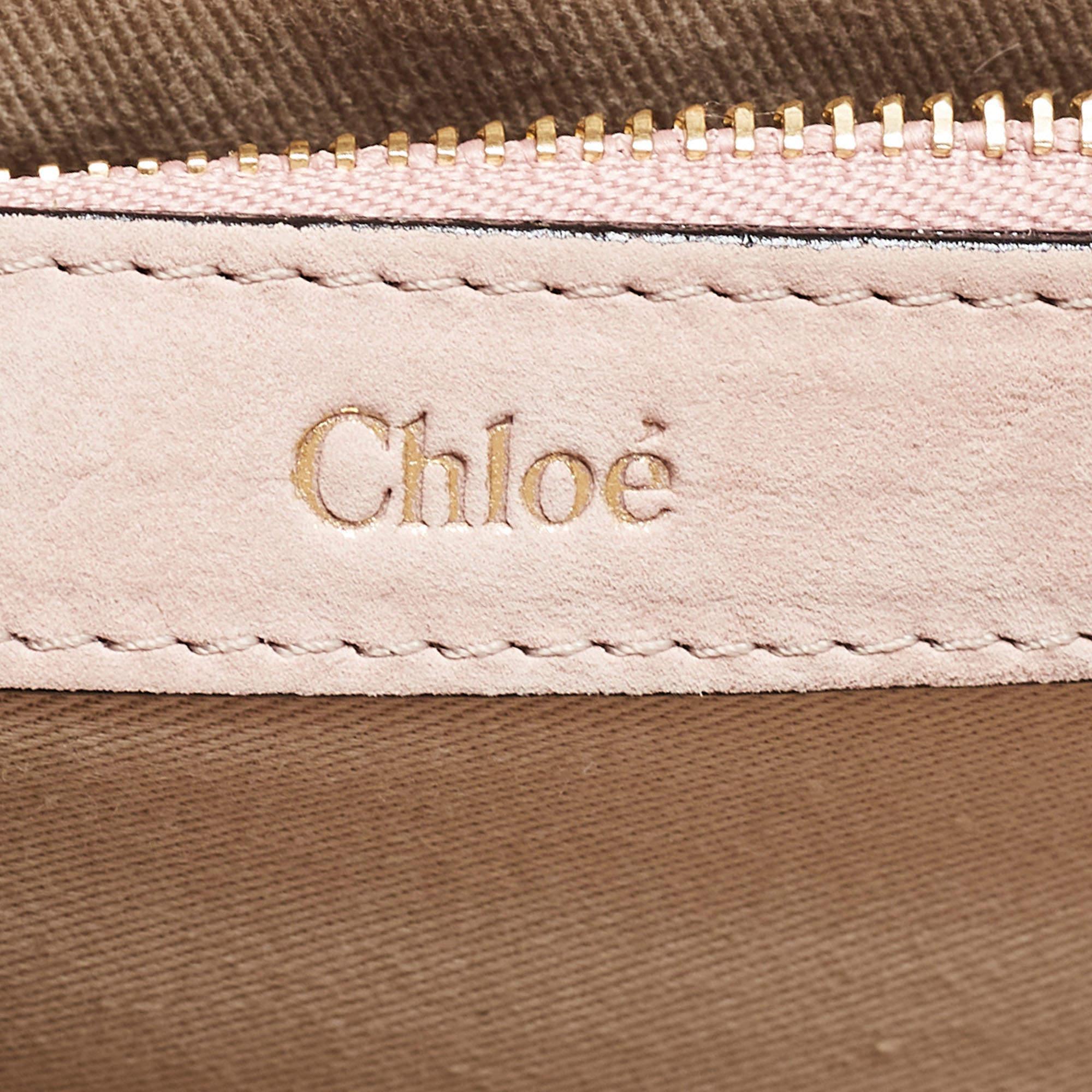 Chloe Dusty Pink Suede Medium Sally Flap Shoulder Bag 4