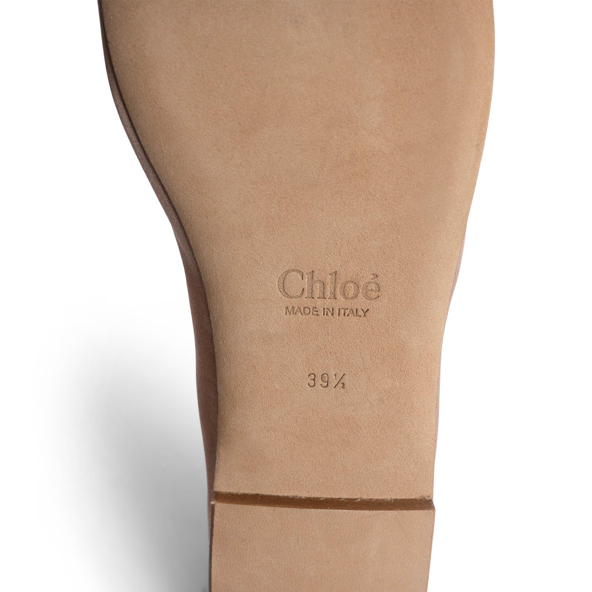 CHLOE dusty rose ORACIA BOW DETAILED SATIN Ballet Flats Shoes 39.5 3
