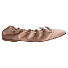 CHLOE dusty rose ORACIA BOW DETAILED SATIN Ballet Flats Shoes 39.5