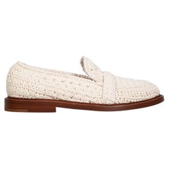 Chloé Ecru Kalya Crochet Loafers Size IT 38.5