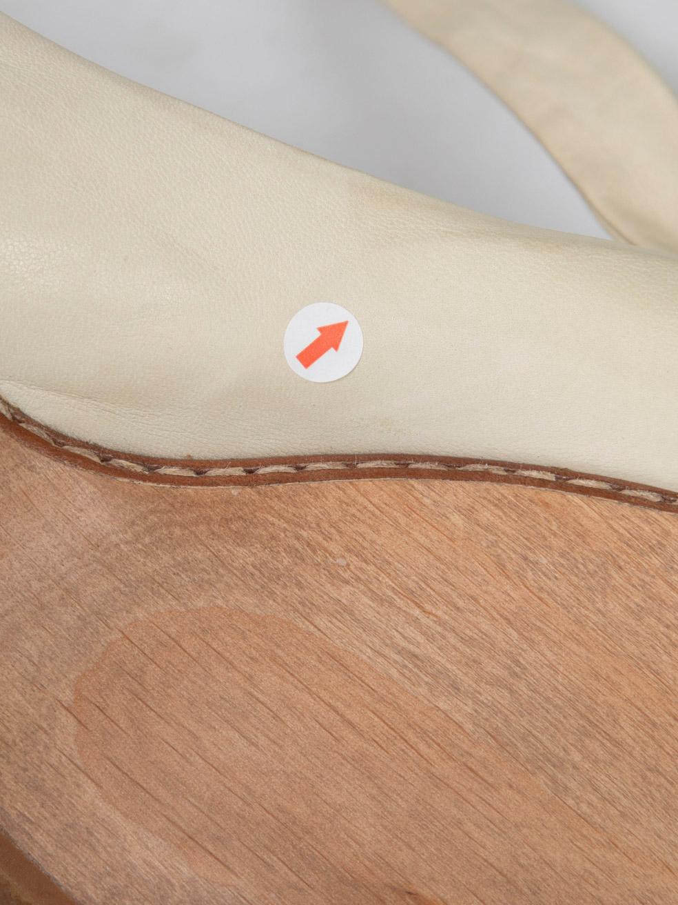 Chloé - Chaussures à semelles compensées en cuir écru - Taille IT 39 en vente 5