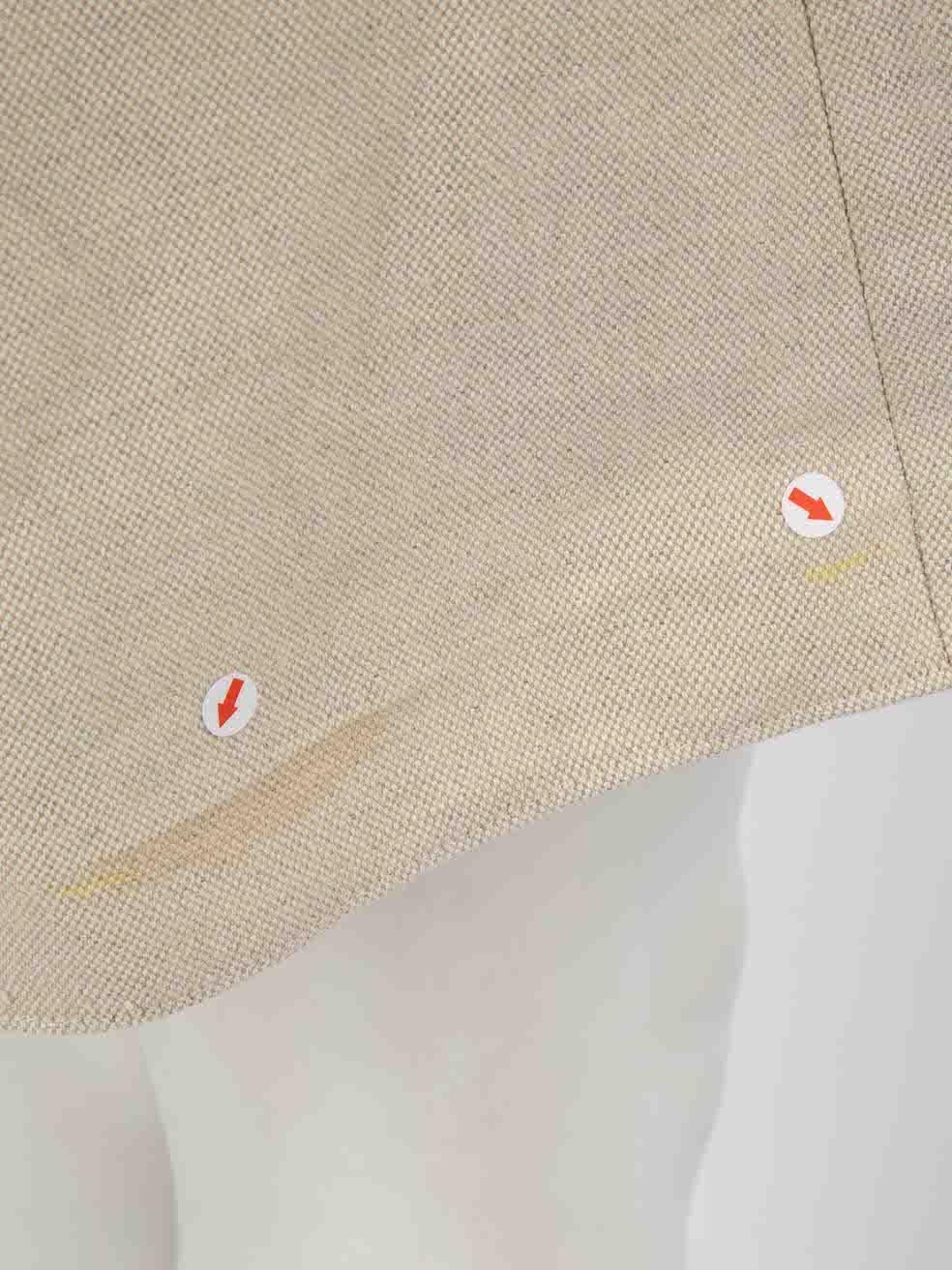 Chloé Abrigo largo medio adornado con lentejuelas en color crudo Talla L en Excelente estado para la venta en London, GB