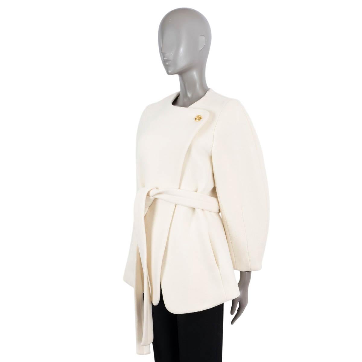 Women's CHLOE Eden white wool 2023 Belted Jacket 36 XS
