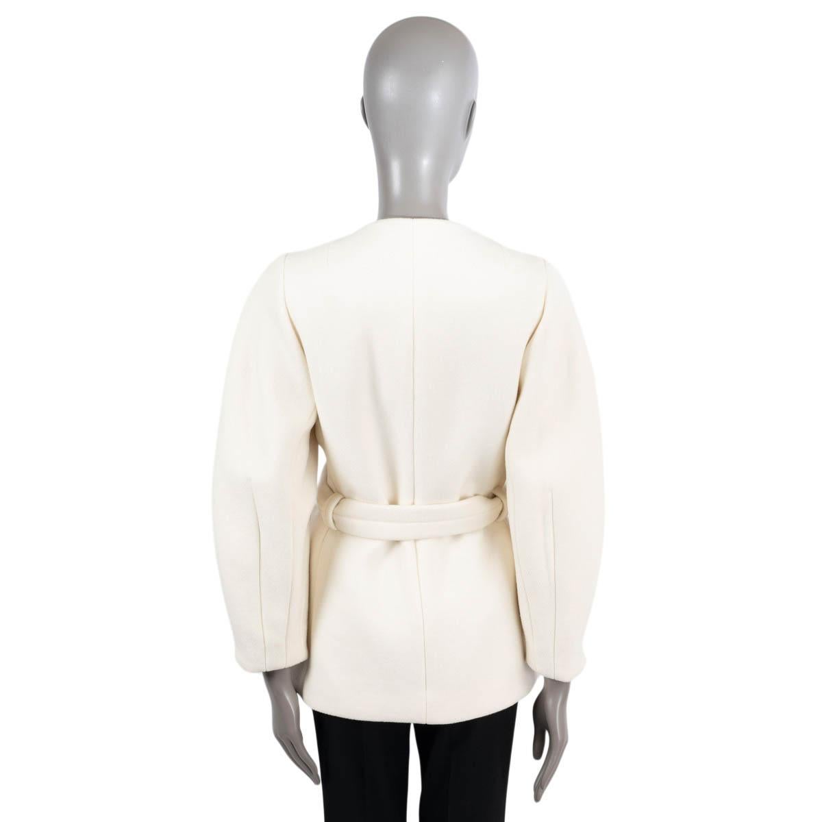 CHLOE Eden white wool 2023 Belted Jacket 36 XS 1