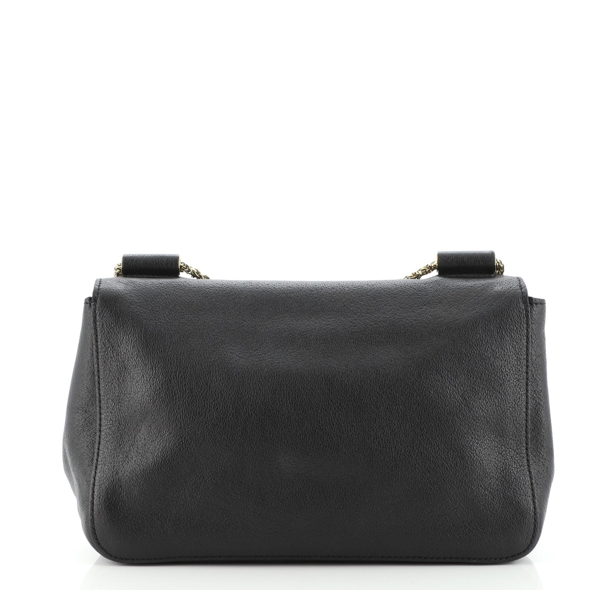 Black Chloe Elsie Chain Shoulder Bag Leather Medium