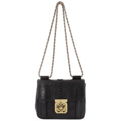 Chloe Elsie Chain Shoulder Bag Python Small