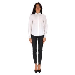 Chloe Embroidered Cotton Shirt With Mother-Of-Pearl Buttons