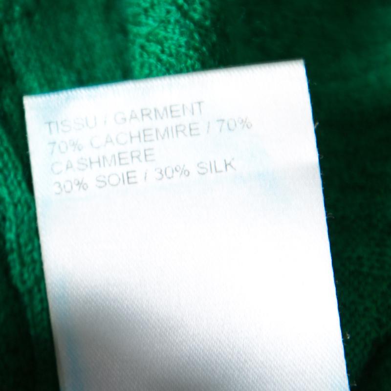 Chloe Emerald Green Tea Cashmere and Silk Textured Sweater S Damen