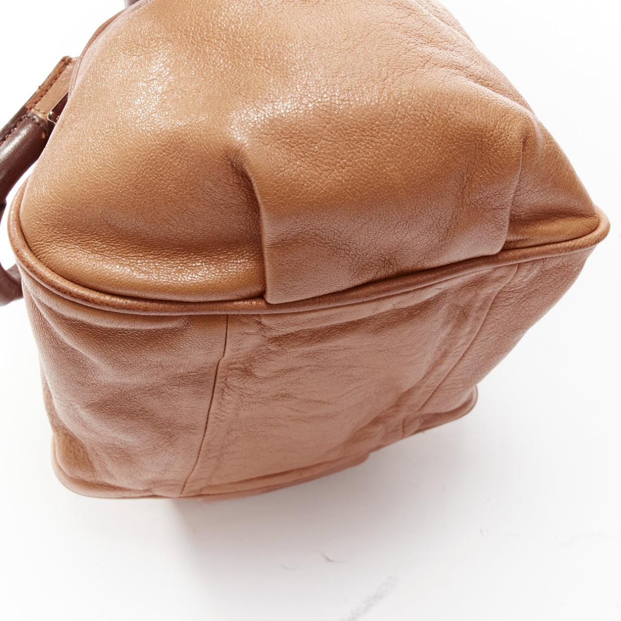CHLOE Ethel tan smooth leather gold logo square buckles small shoulder bag 3