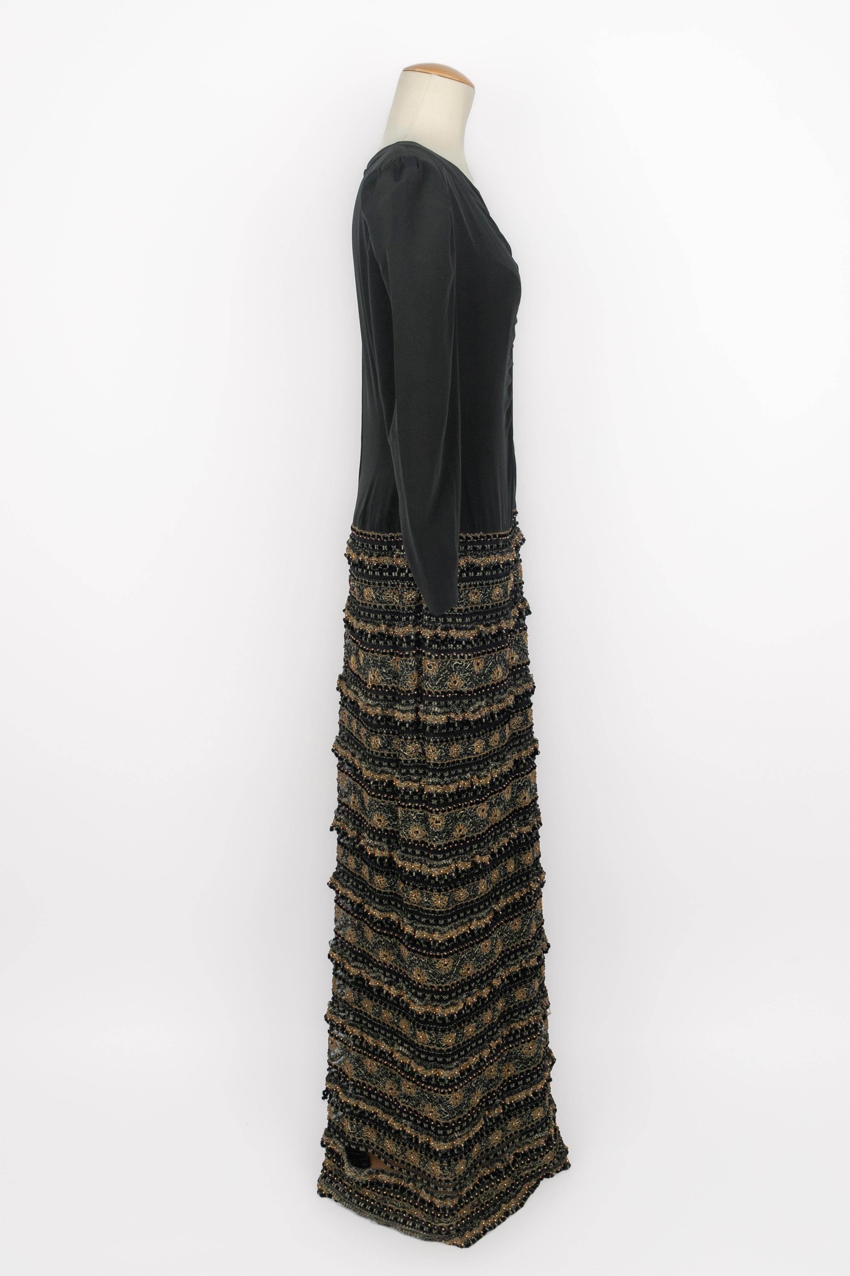 Chloé Abendkleid ca. 1975-1978 (Grau) im Angebot
