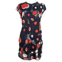 Chloé F/W 2007 Eclectic Little Black and Red Pleather and Rhinestone Mini Dress