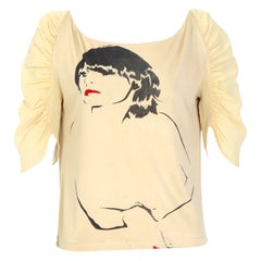 Chloé fall 2001 by Stella McCartney silk pleated short sleeves face top