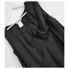 Chloé Fall 2007 Black Silk Chiffon Mixed Panel Dress