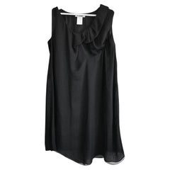 Chloé Fall 2007 Black Silk Chiffon Mixed Panel Dress