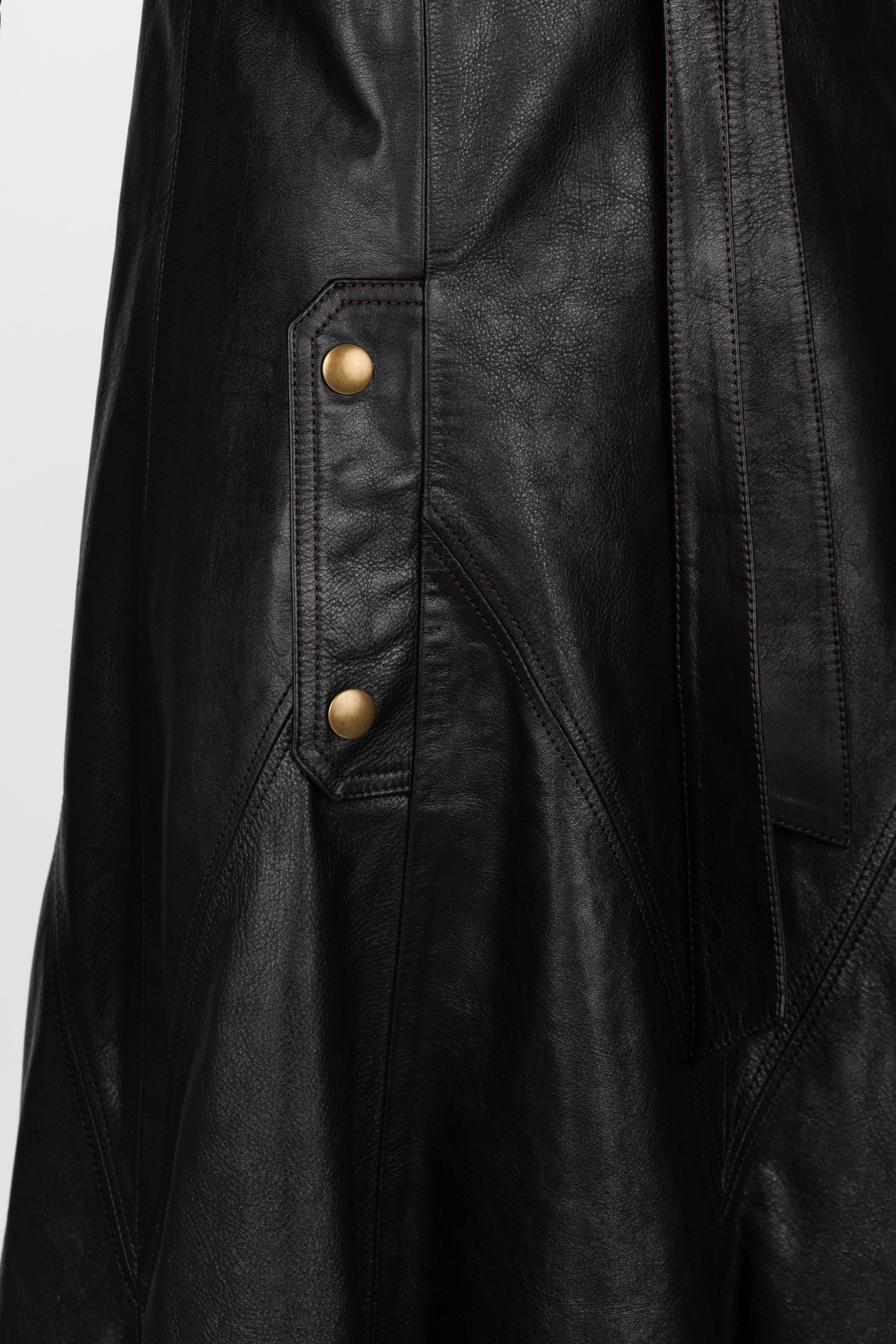 Chloe Fall 2016 Black Leather Maxi Dress Runway Look #42 5