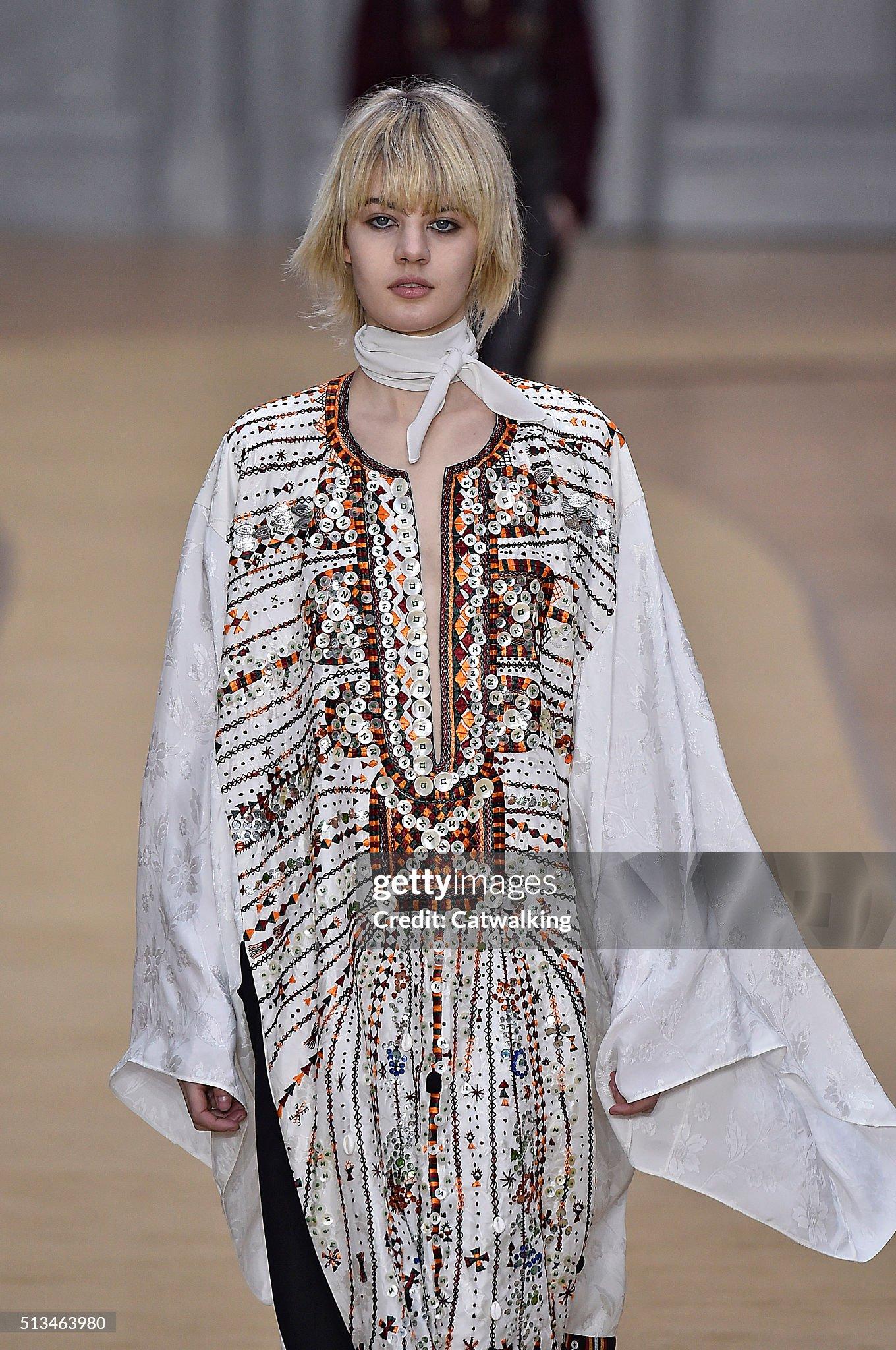 Abito caftano ricamato Chloé Autunno 2016 Look 15 - Passerella Keller in vendita 10