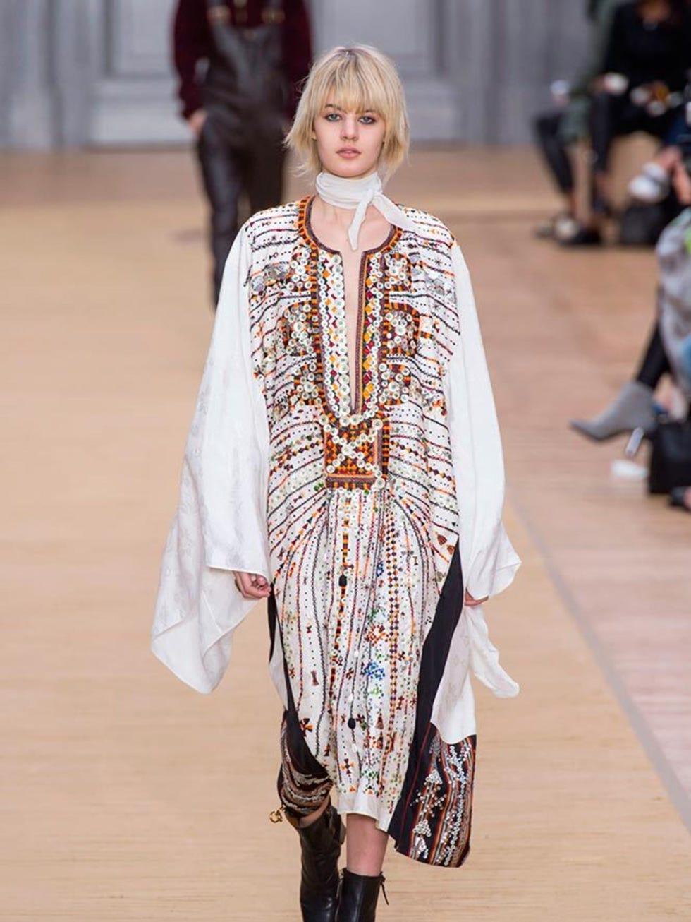 Abito caftano ricamato Chloé Autunno 2016 Look 15 - Passerella Keller in vendita 13