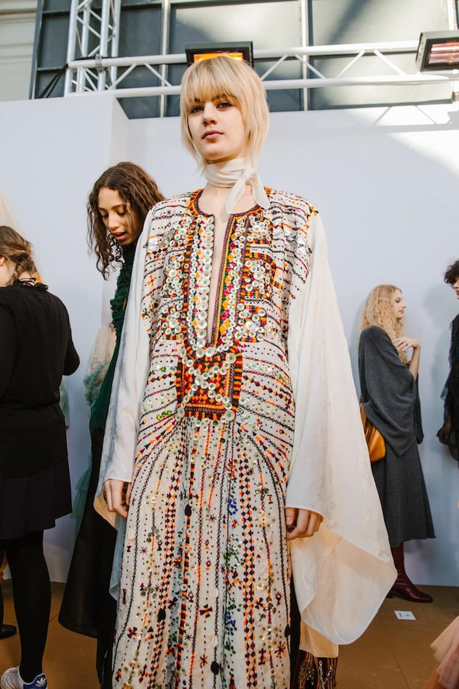 Abito caftano ricamato Chloé Autunno 2016 Look 15 - Passerella Keller in vendita 14