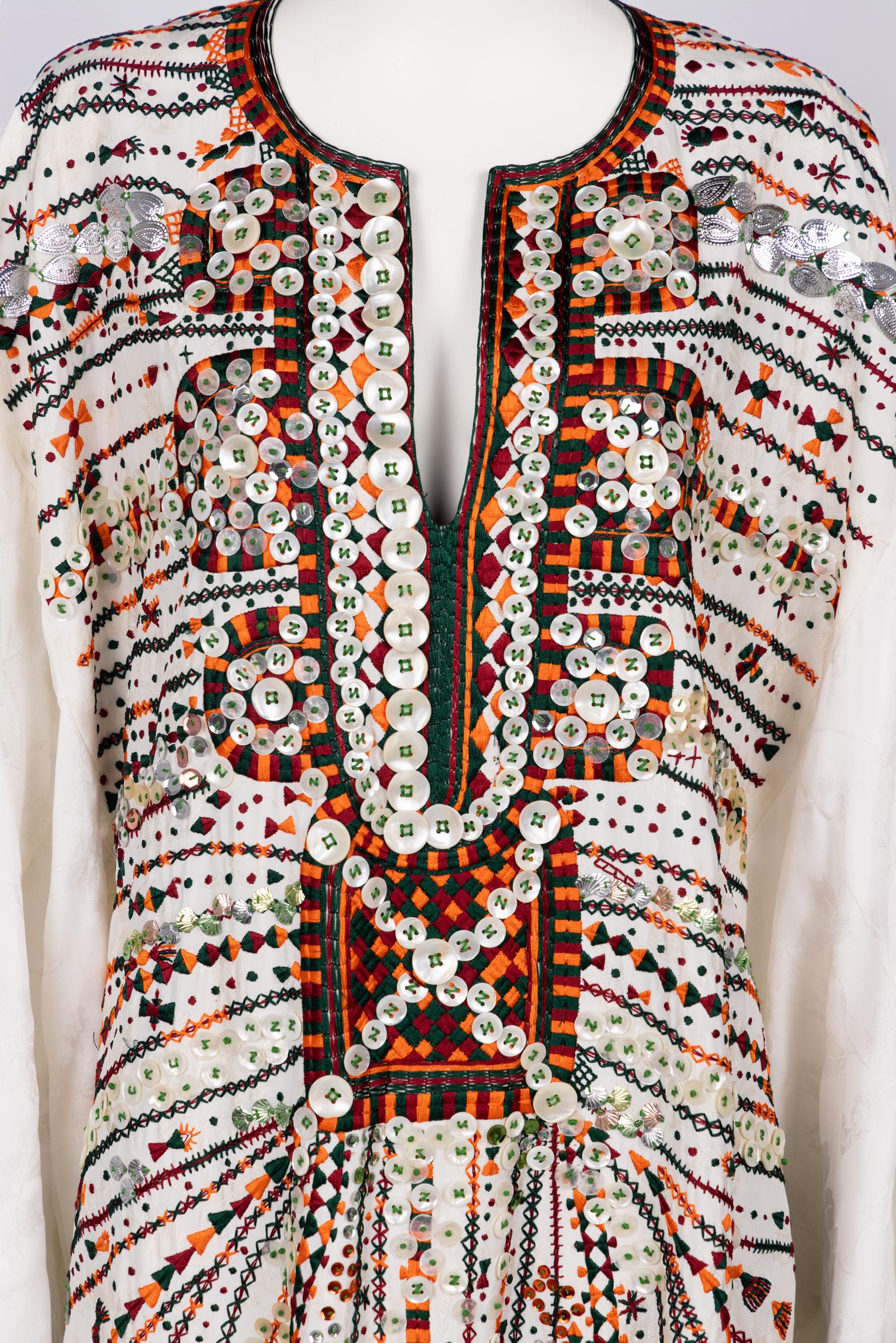 Abito caftano ricamato Chloé Autunno 2016 Look 15 - Passerella Keller in vendita 3