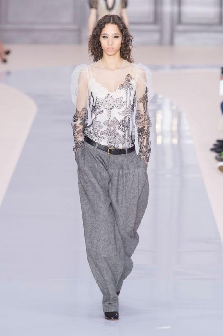 Gray Chloe Fall 2017 RTW runway Dreamscape Embroidered Top Clare Waight Keller For Sale