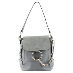 Chloe Faye Backpack Leather and Suede Medium