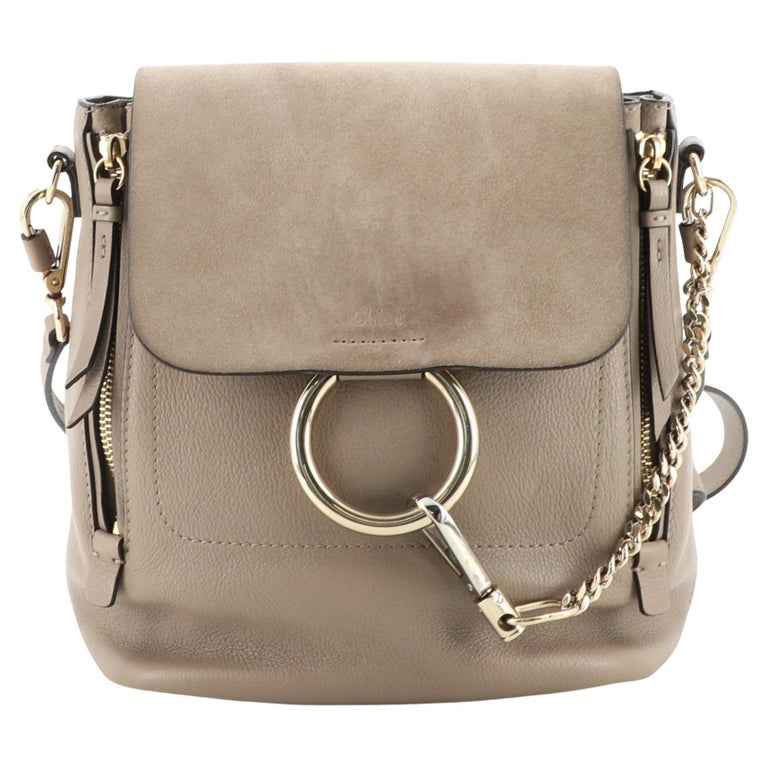 Chloe Faye Backpack Leather and Suede Medium For Sale at 1stDibs