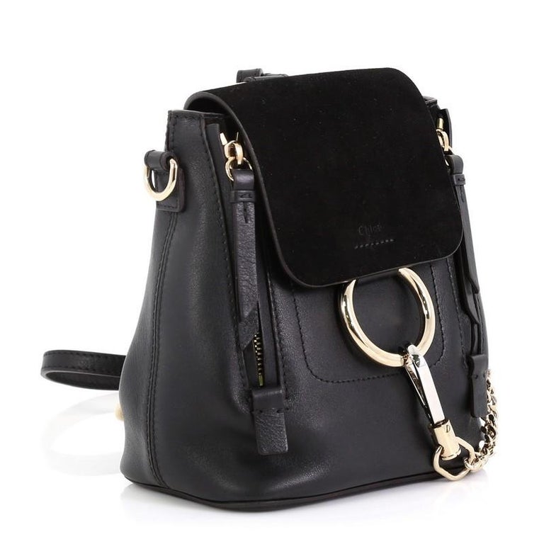 Chloe Faye Backpack Leather and Suede Mini at 1stDibs