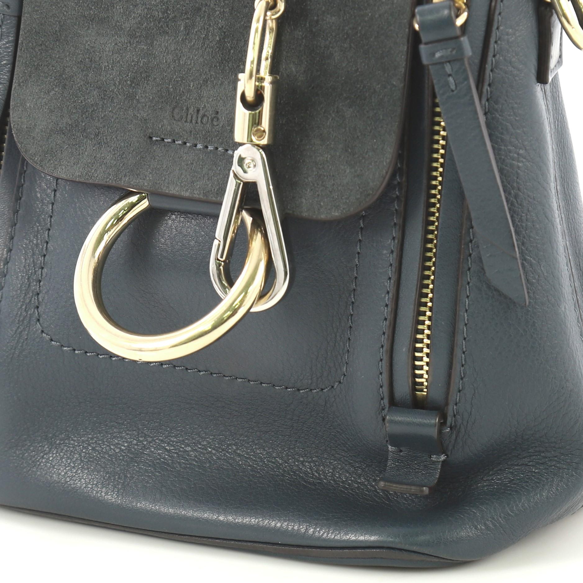 Women's Chloe Faye Backpack Leather and Suede Mini