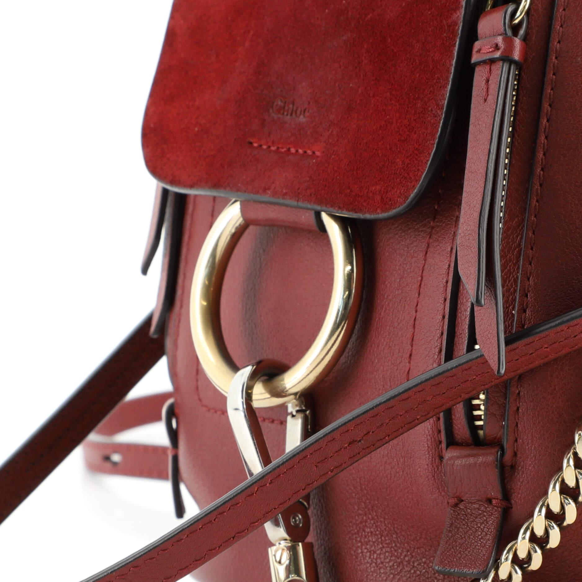 Chloe Faye Rucksack Leder und Wildleder Mini im Zustand „Gut“ in NY, NY